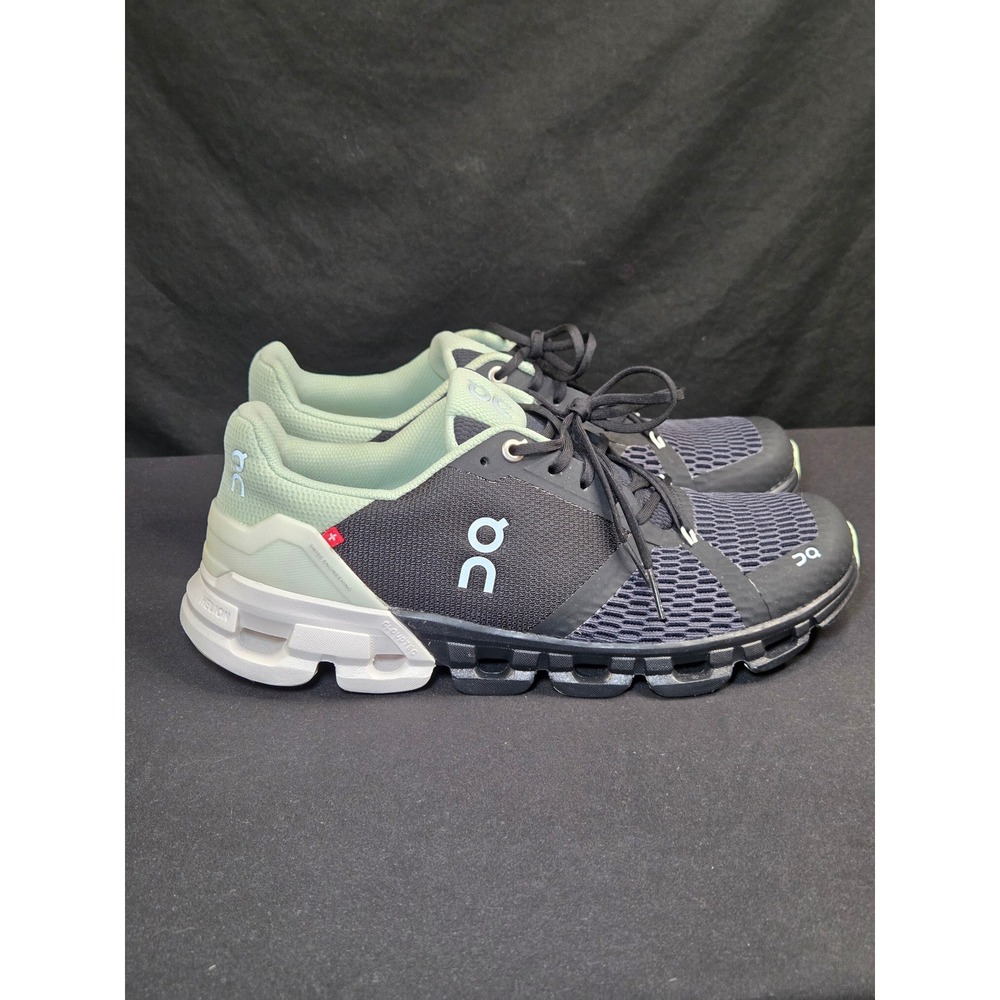 On Running Cloudnova Athletic Shoes in Black and Light Green - Picture 7 of 10